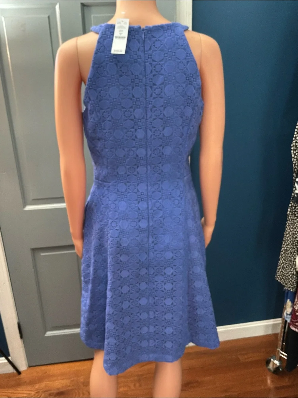 White House Black Market Periwinkle Lace Midi Dress